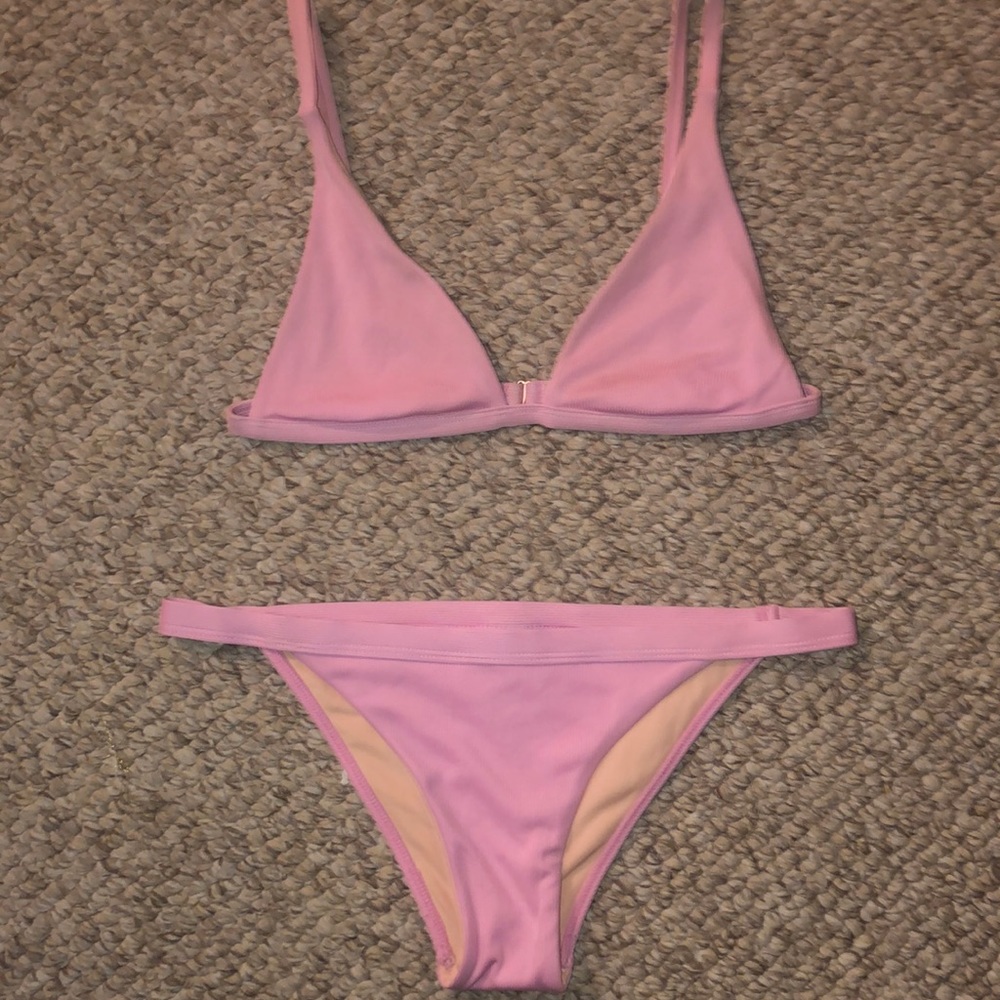 Light pink LA Hearts Bikini Set